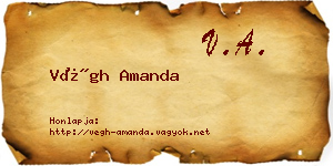 Végh Amanda névjegykártya